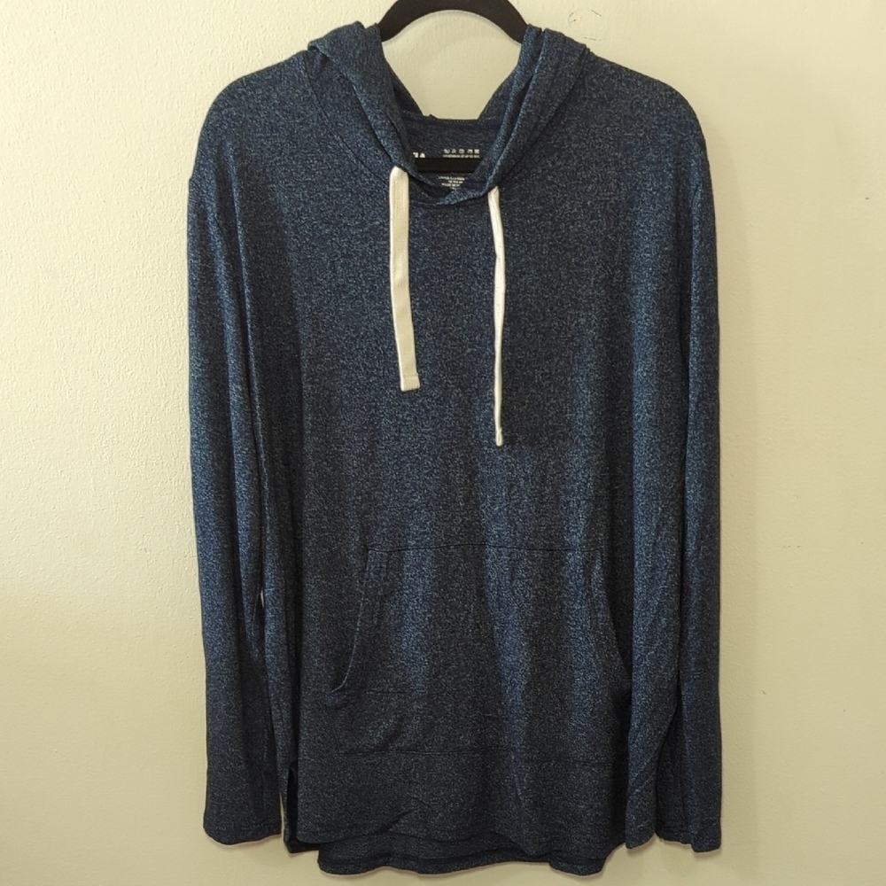 ZYIA Active Boyfriend Hoodie Navy Blue with White Drawstrings Women's Size XXL